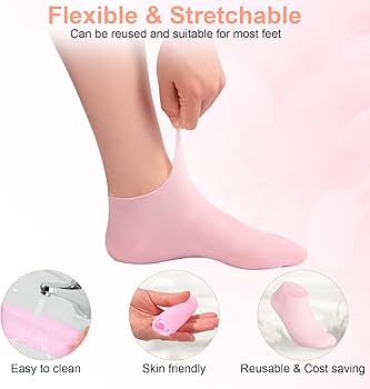 1 Pair Silicone Moisturizing Gel Heel Socks - Image 5