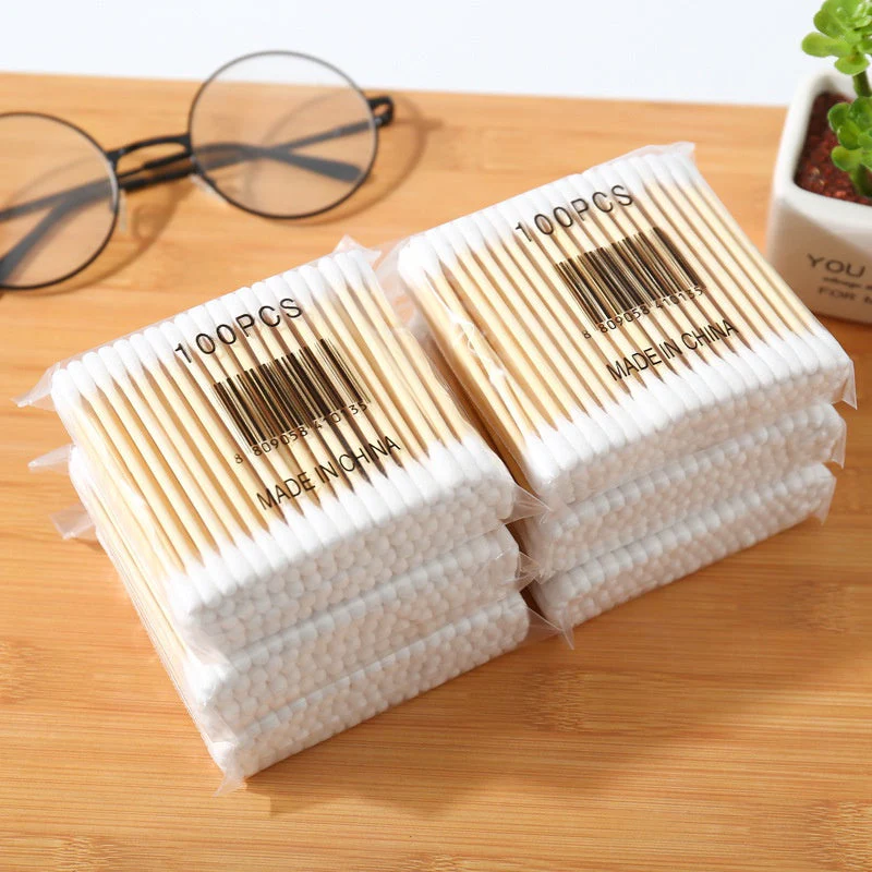 100pc wooden stick cotton buds - Image 7