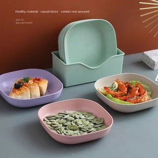 10Pcs Modern Simple Dinner Plates with Stand - Image 5