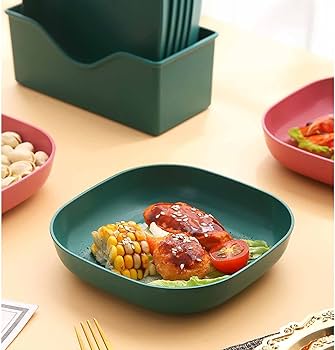 10Pcs Modern Simple Dinner Plates with Stand - Image 7
