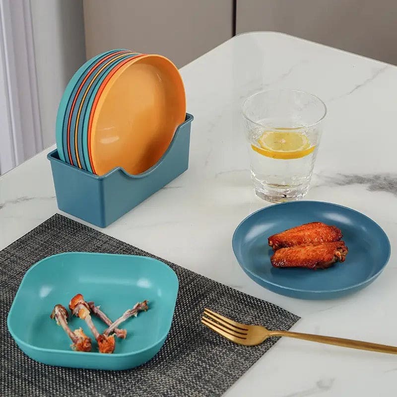 10Pcs Round Small Plates With Stand - Image 8