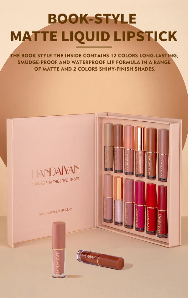 12-Piece Mocallure Matte Liquid Lipstick & High Shine Lip Gloss Set – Long lasting & Waterproof - Image 7