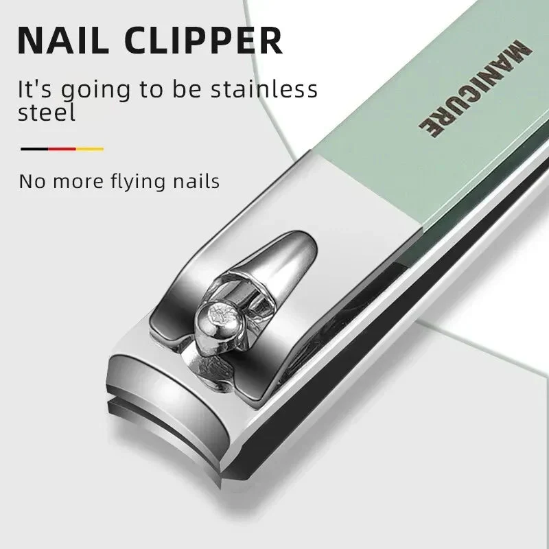 16 PCS Professional Stainless Steel Nail Clipper Manicure Pedicure Set With Leather Case - Image 5