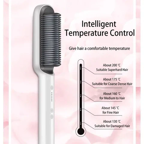 2-IN-1 HAIR STRAIGHTENER PROFESSIONAL STYLING BRUSH - Image 14