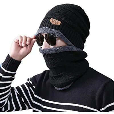 2 Pcs Unisex Beanie Hat & Scarf Set For Winter - Image 11