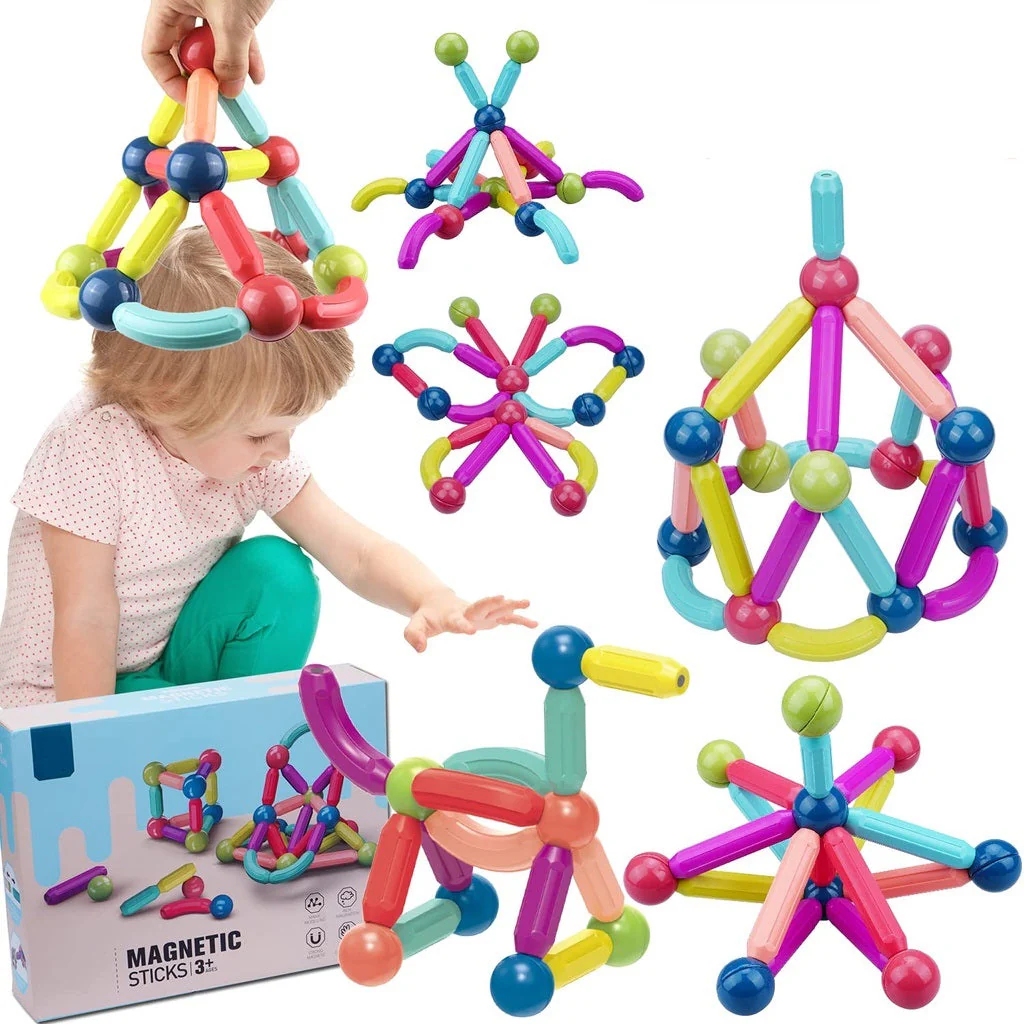 25-Piece Magnetic Building Sticks Set for Creative Play - Image 12