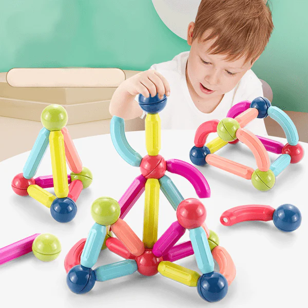 25-Piece Magnetic Building Sticks Set for Creative Play - Image 9