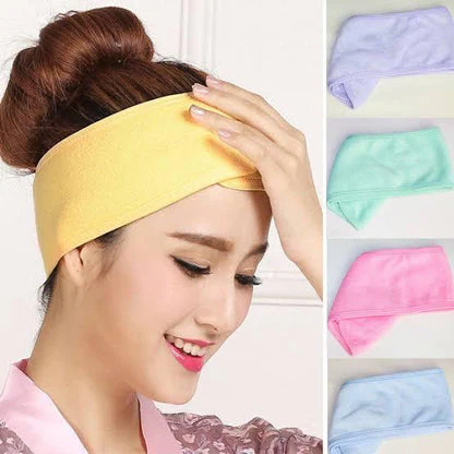 2Pcs Adjustable Soft Facial Head Band For Women - Image 4
