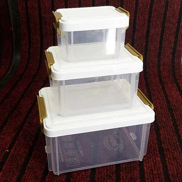 3 Pcs Multi-Purpose Stackable Storage Boxes - Image 3