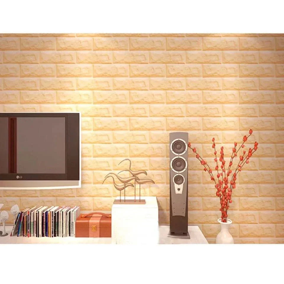 3D Foam Brick Wallpaper Stickers - Image 5