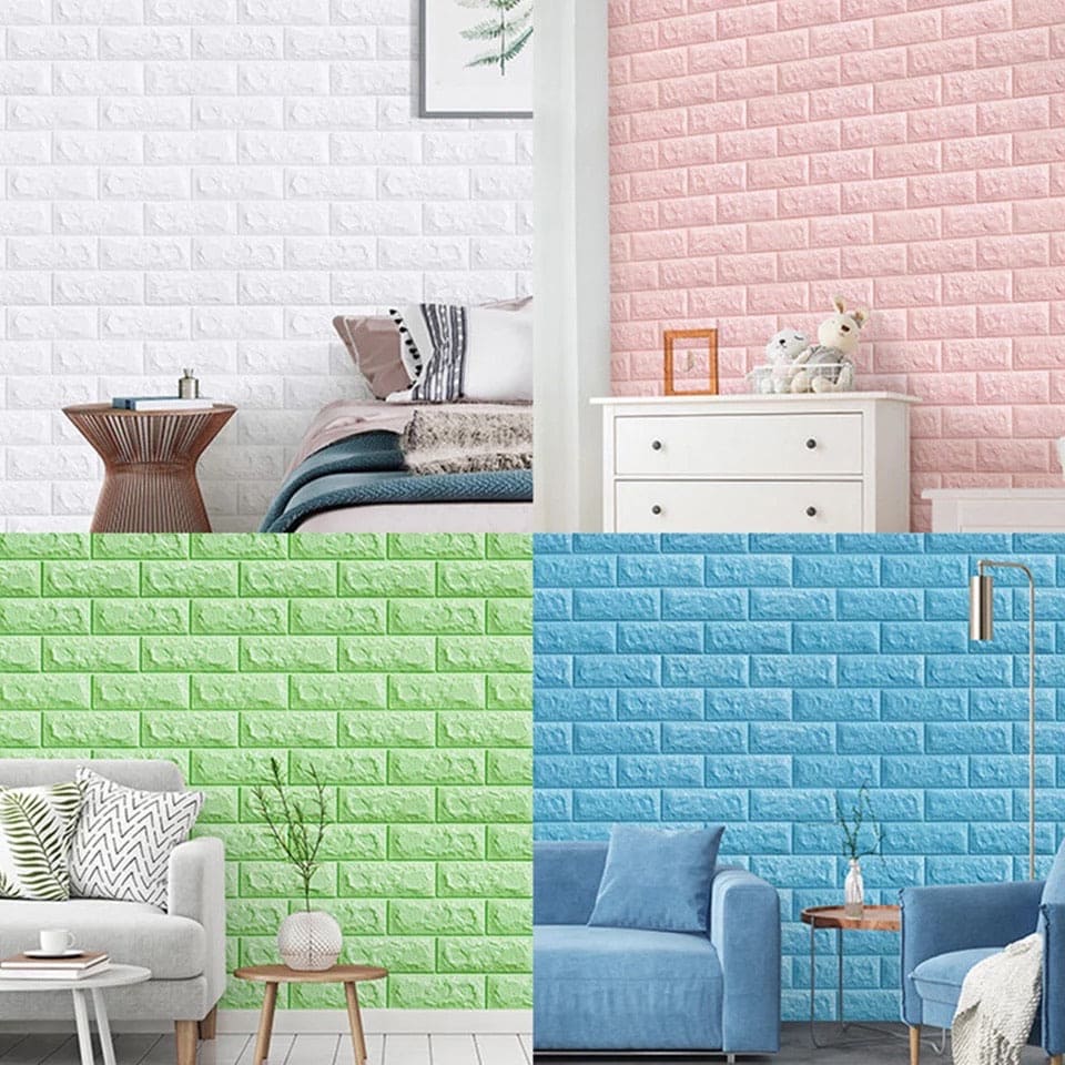 3D Foam Brick Wallpaper Stickers - Image 7