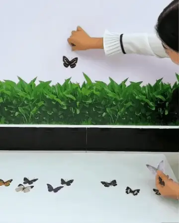 3D P.V.C GREEN GRASS WALL STICKER WITH BUTTERFLY - Image 15