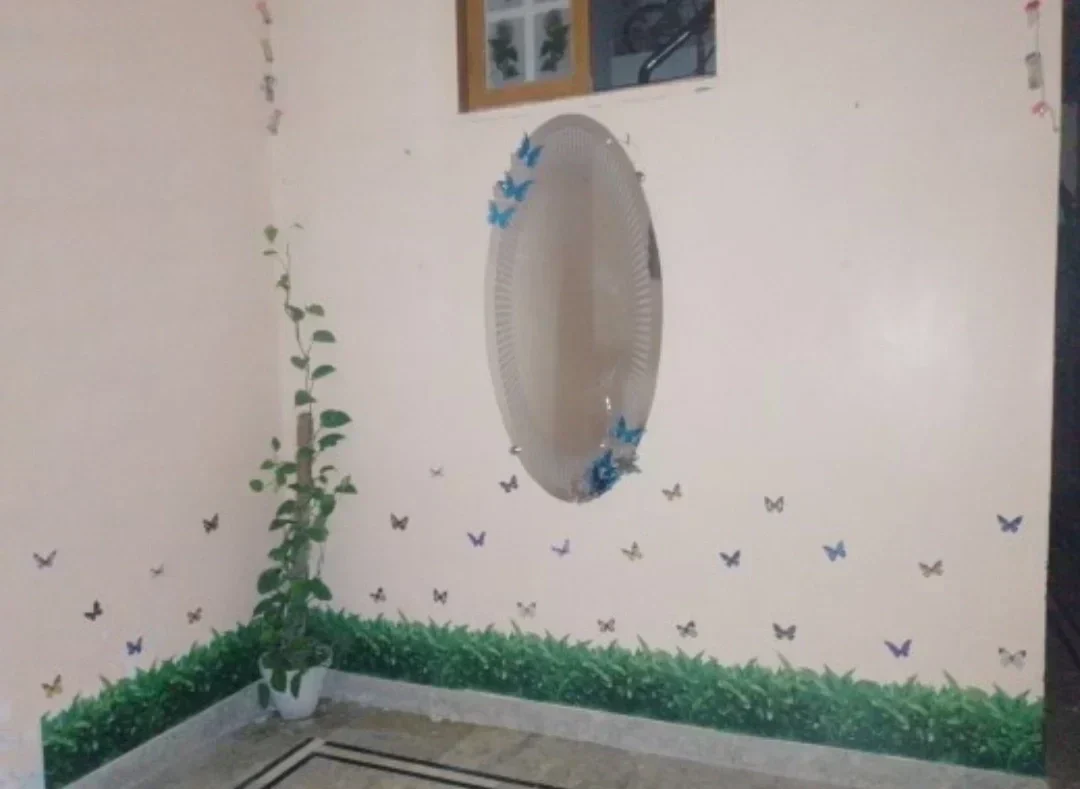 3D P.V.C GREEN GRASS WALL STICKER WITH BUTTERFLY - Image 23