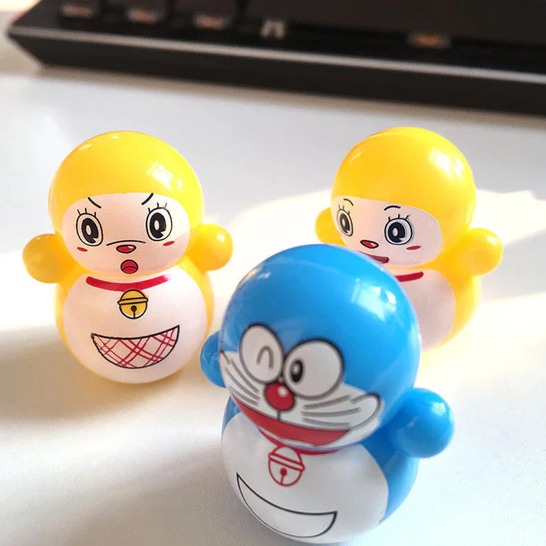 3Pcs Roly-Poly Toy Tumbler Shaking Fidget Doll (Random Color) - Image 3