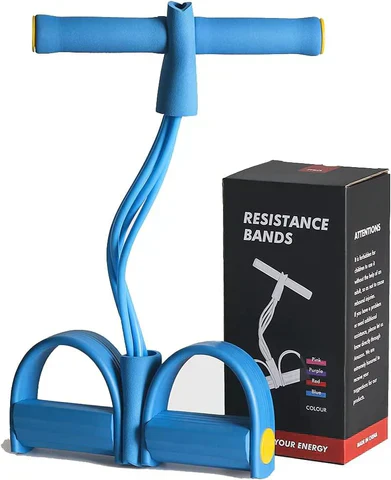 4 Tube Elastic Pedal Multi Function Puller Rope For Fitness Exercises - Image 19