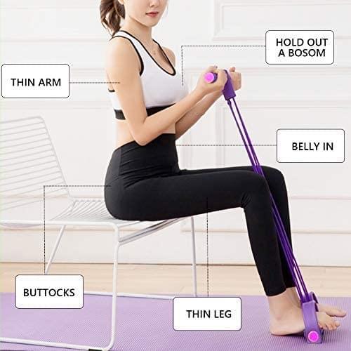 4 Tube Elastic Pedal Multi Function Puller Rope For Fitness Exercises - Image 7