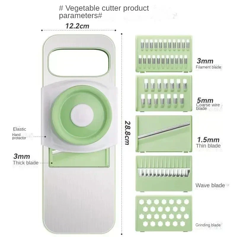 5 In 1 Stainless Steel Multifunctional Vegetable Slicer Cutter - Image 16
