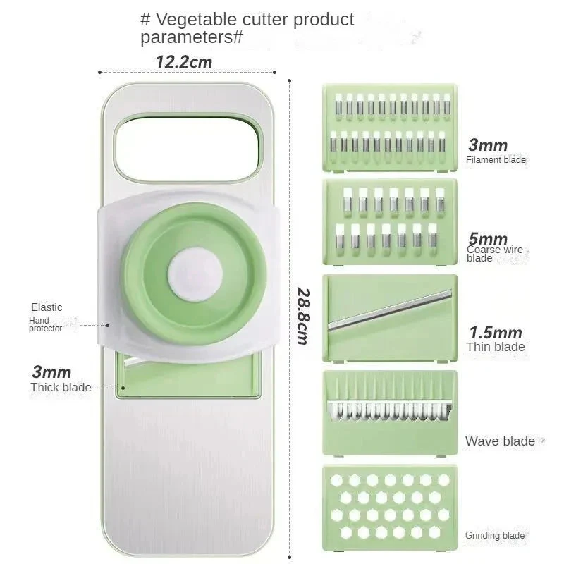 5 In 1 Stainless Steel Multifunctional Vegetable Slicer Cutter - Image 9