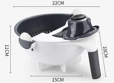 9 In 1 Vegetable Cutter With Drain Basket - Image 7