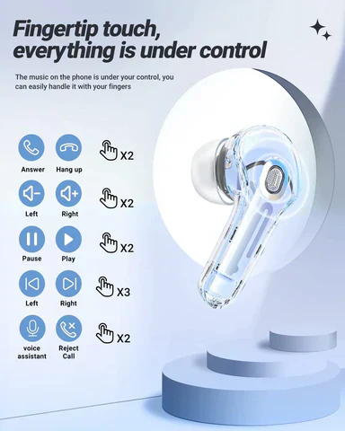 AIR39 CRYSTAL-CLEAR TRANSPARENT WIRELESS EARBUDS - Image 16