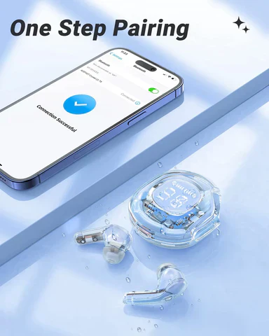 AIR39 CRYSTAL-CLEAR TRANSPARENT WIRELESS EARBUDS - Image 17