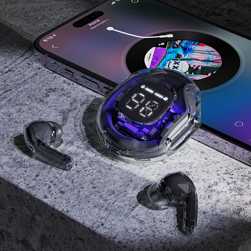 AIR39 CRYSTAL-CLEAR TRANSPARENT WIRELESS EARBUDS - Image 4
