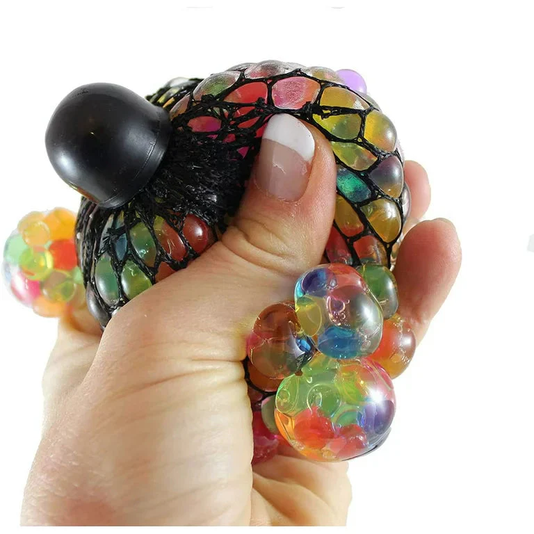 Anti Stress Squishy Mesh Rainbow Ball - Image 9