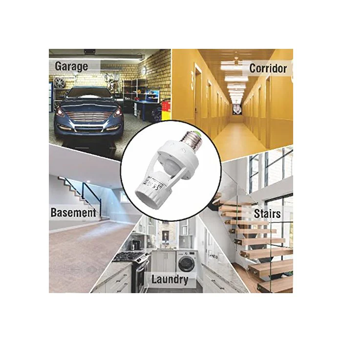 Auto On/Off Light Control Sensor , Motion Sensor LED Lamp Bulb Holder E27 AC 220V, PIR Infrared Holder - Image 6