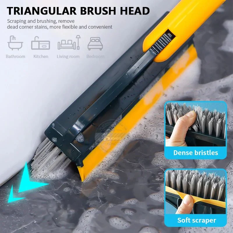 Floor Scrub Brush 2 In 1 Removable Wiper Magic Broom Brush - Image 3