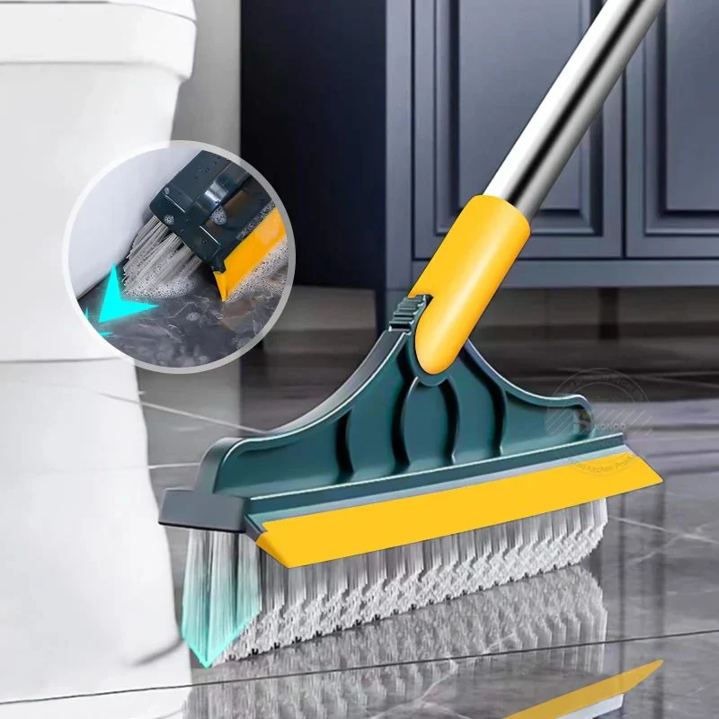Floor Scrub Brush 2 In 1 Removable Wiper Magic Broom Brush - Image 4