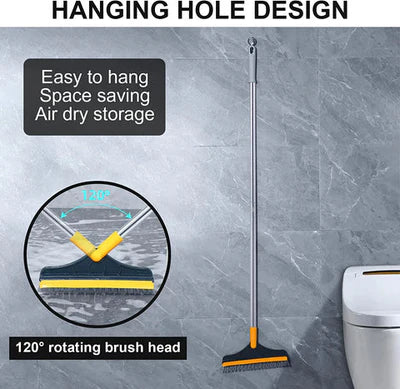 Floor Scrub Brush 2 In 1 Removable Wiper Magic Broom Brush - Image 7
