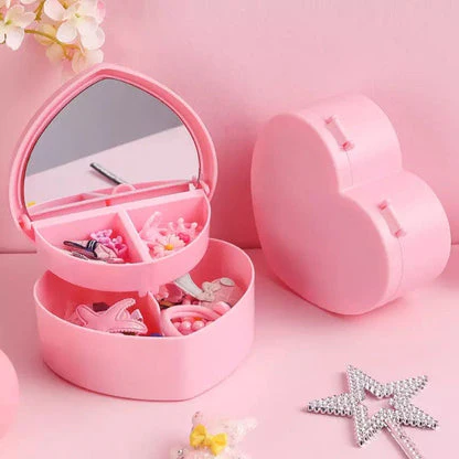 Heart Shape Cute Jewellery Box Organizer - Image 4