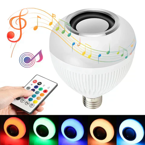 LED 12 Colours Mobile Bluetooth Music Speaker Bulb - Image 16