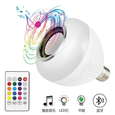 LED 12 Colours Mobile Bluetooth Music Speaker Bulb - Image 17