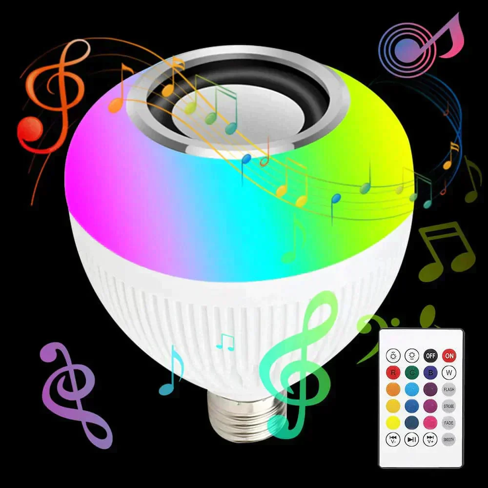 LED 12 Colours Mobile Bluetooth Music Speaker Bulb - Image 23