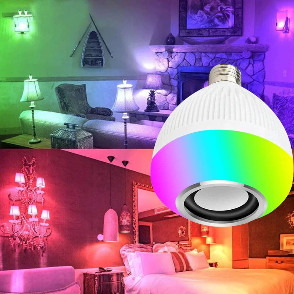 LED 12 Colours Mobile Bluetooth Music Speaker Bulb - Image 5