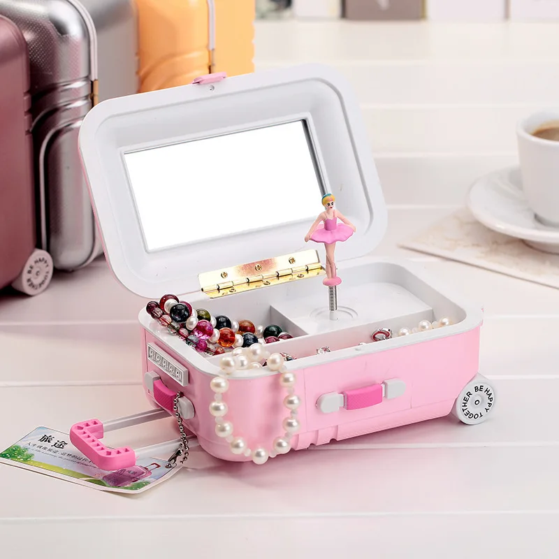 Mini Suitcase Shape Musical Jewellery Storage Box - Image 22