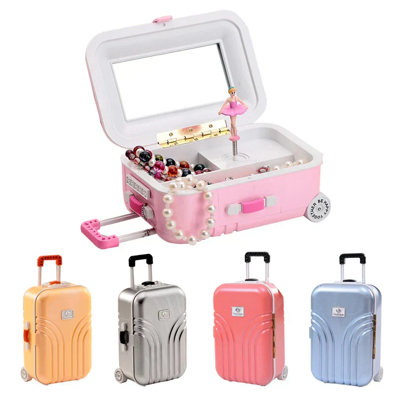 Mini Suitcase Shape Musical Jewellery Storage Box - Image 9