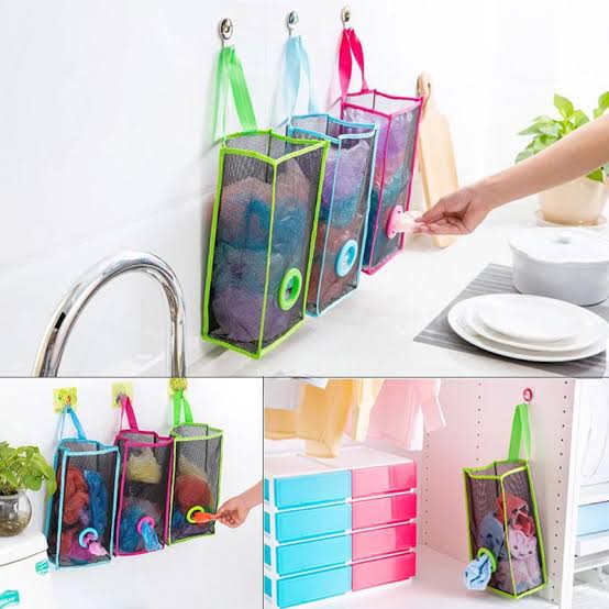 Multi-Purpose Hanging Shopper Dispenser Holder & Organizer Bag - Image 2