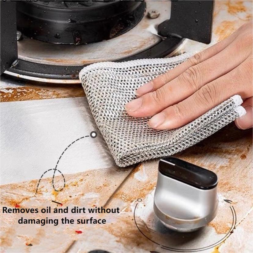 MULTIPURPOSE WIRE DISHWASHING RAGS FOR WET AND DRY - PACK OF 5 - Image 3