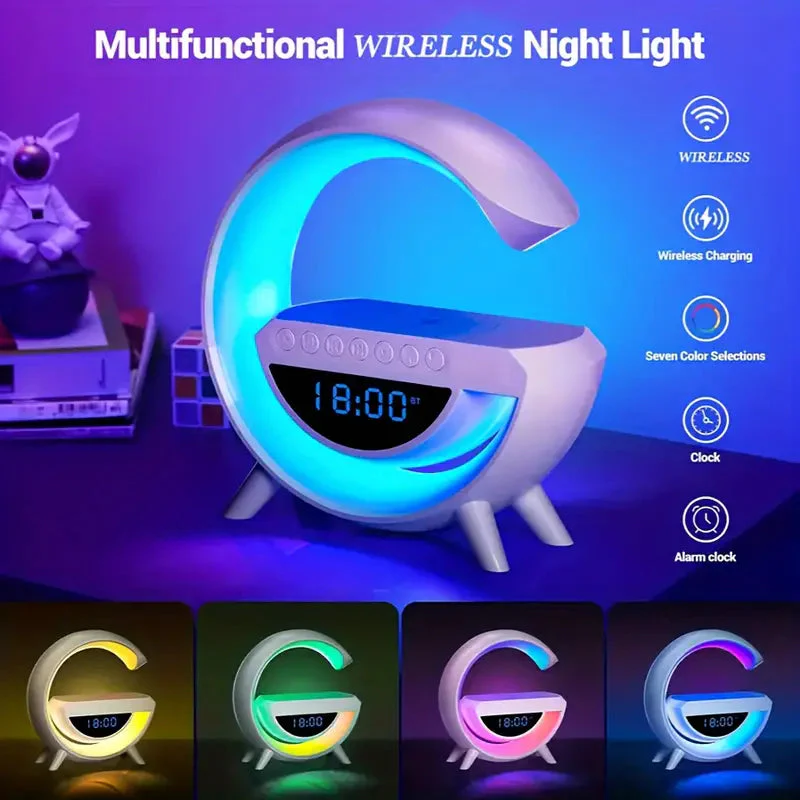 NEW INTELLIGENT LED TABLE LAMP, 4 IN 1 WIRELESS CHARGER, SPEAKER, CLOCK, LIGHT LAMP - Image 11