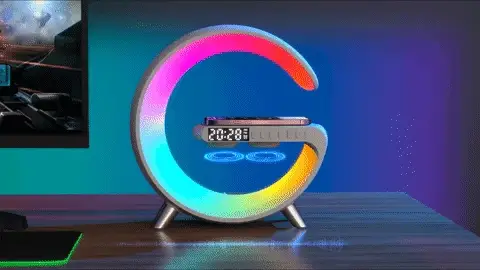 NEW INTELLIGENT LED TABLE LAMP, 4 IN 1 WIRELESS CHARGER, SPEAKER, CLOCK, LIGHT LAMP - Image 14