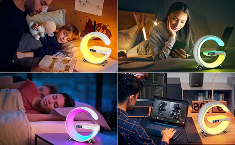 NEW INTELLIGENT LED TABLE LAMP, 4 IN 1 WIRELESS CHARGER, SPEAKER, CLOCK, LIGHT LAMP - Image 19
