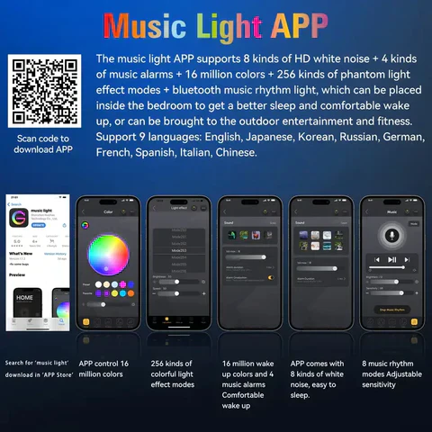 NEW INTELLIGENT LED TABLE LAMP, 4 IN 1 WIRELESS CHARGER, SPEAKER, CLOCK, LIGHT LAMP - Image 21