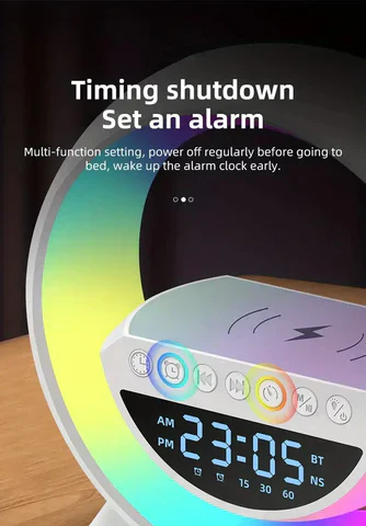 NEW INTELLIGENT LED TABLE LAMP, 4 IN 1 WIRELESS CHARGER, SPEAKER, CLOCK, LIGHT LAMP - Image 22