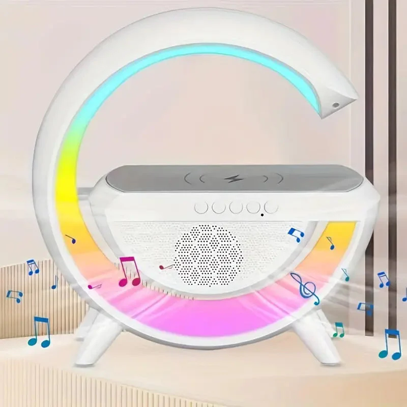 NEW INTELLIGENT LED TABLE LAMP, 4 IN 1 WIRELESS CHARGER, SPEAKER, CLOCK, LIGHT LAMP - Image 7