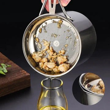 Oil Filter Pot With Strainer Frying Oil Filter Container - 1.4L - Image 5