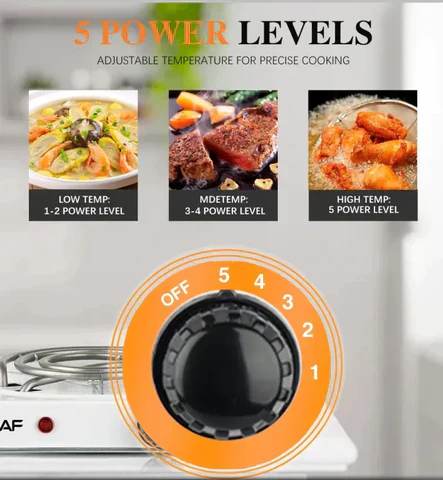 ORIGINAL ELECTRIC STOVE FOR COOKING - HOT PLATE HEAT UP IN JUST 2 MINS - 1000W AUTOMATIC - Image 14