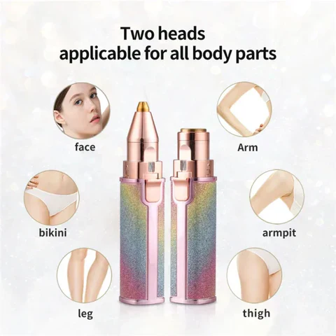 Rechargeable 2 in 1 Hair Remover Trimmer For Women - Image 17