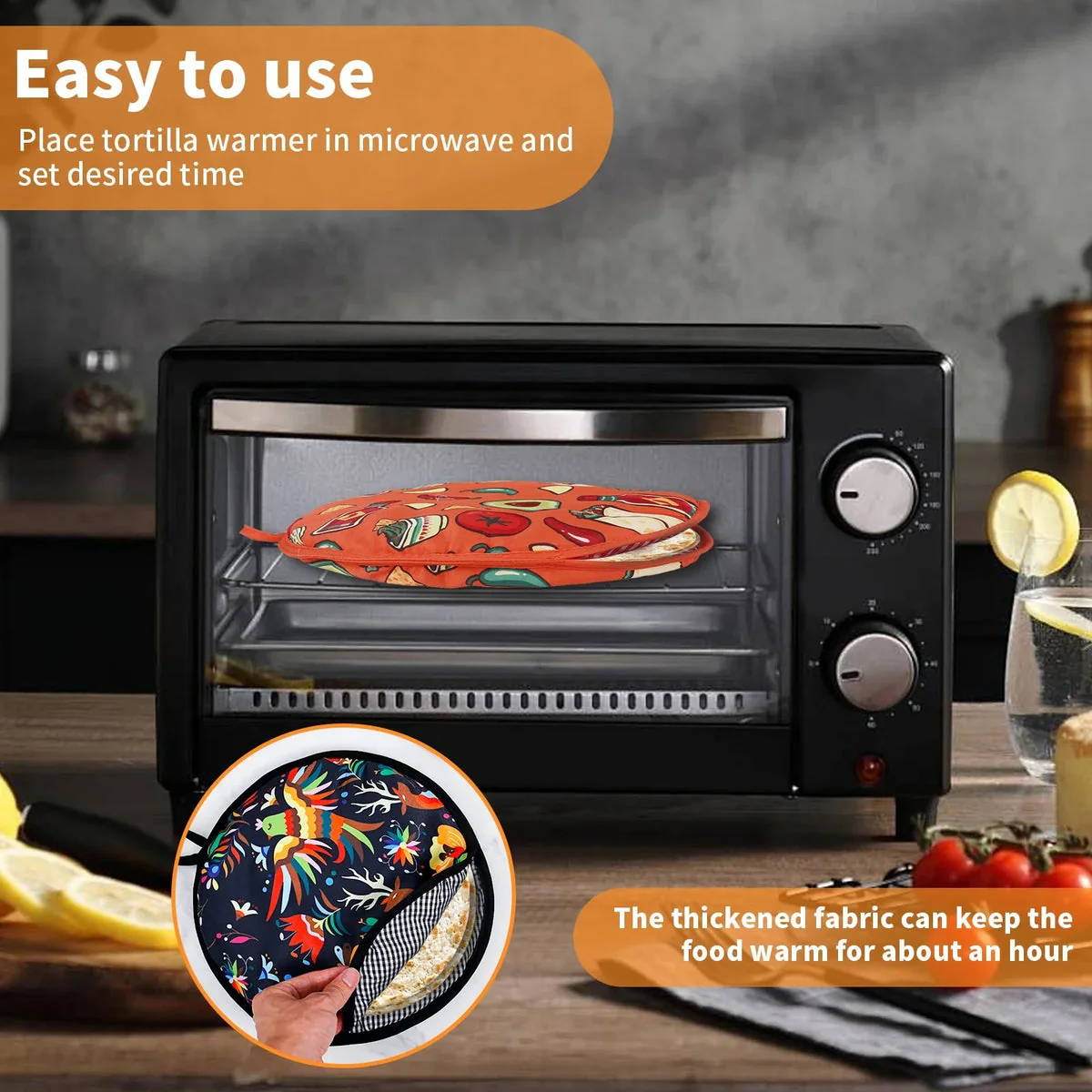 Roti Heat Insulated Cloth Pouch โ Microwave & Oven Safe